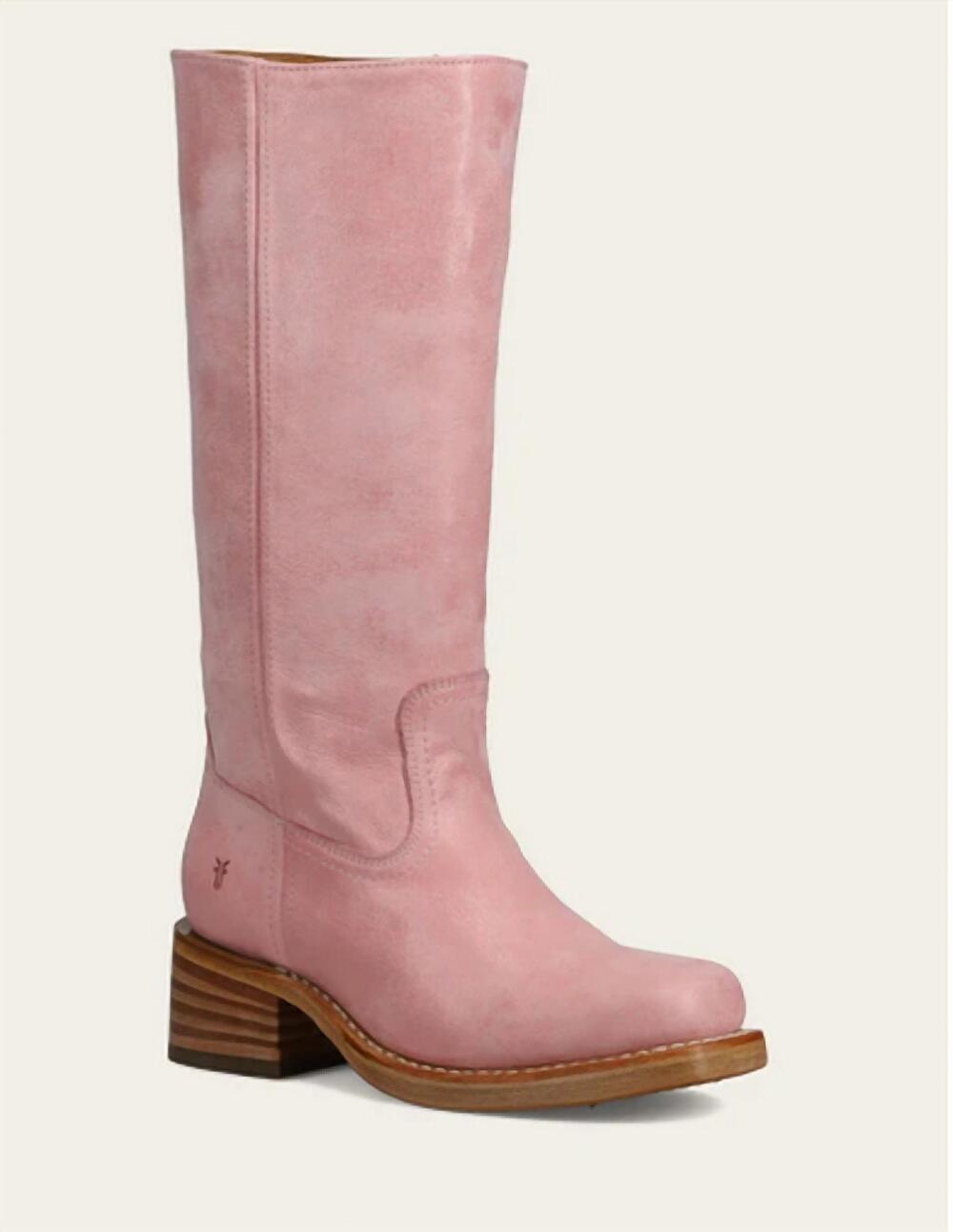 NEW FRYE women's campus 14l boot in pink